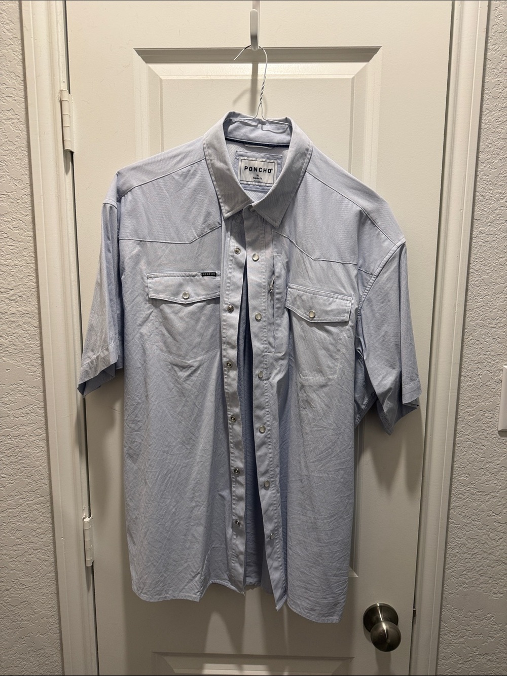 Poncho Pearl Snap Short Sleeve - The Padre - XL Regular